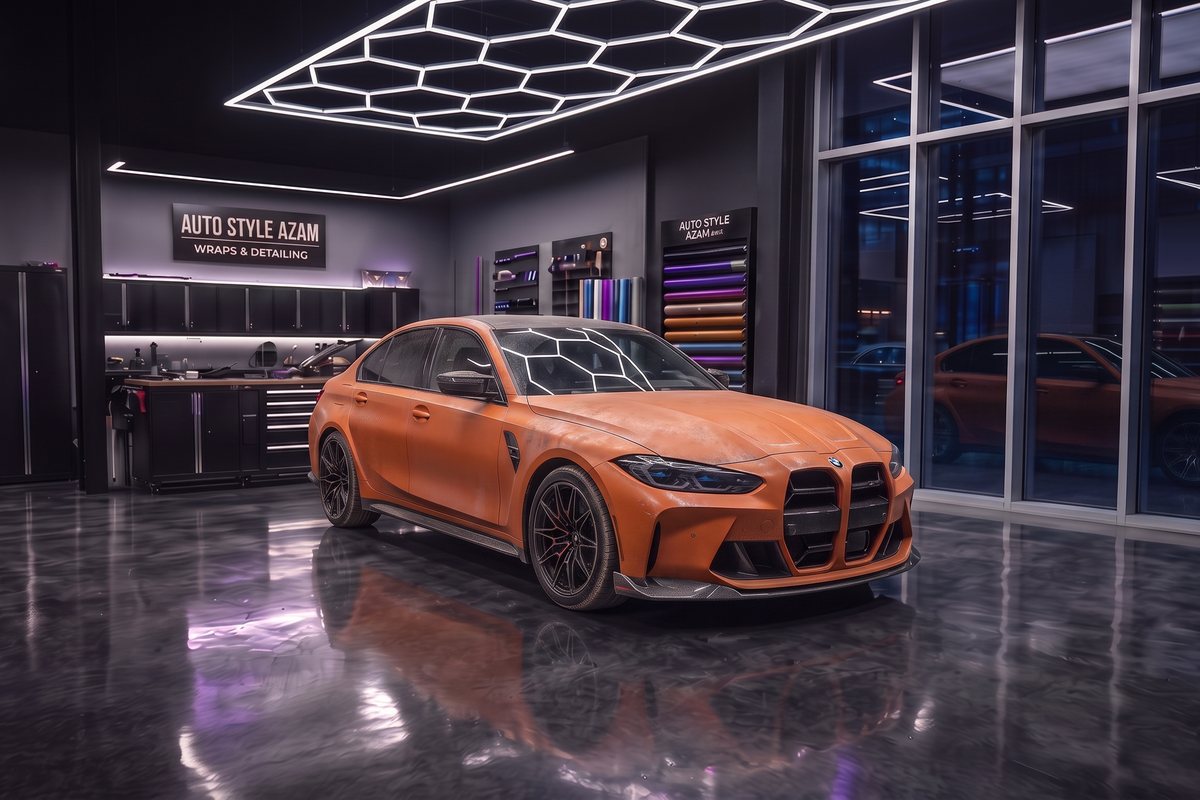 BMW M3 CS до оклейки: оранжевый кузов